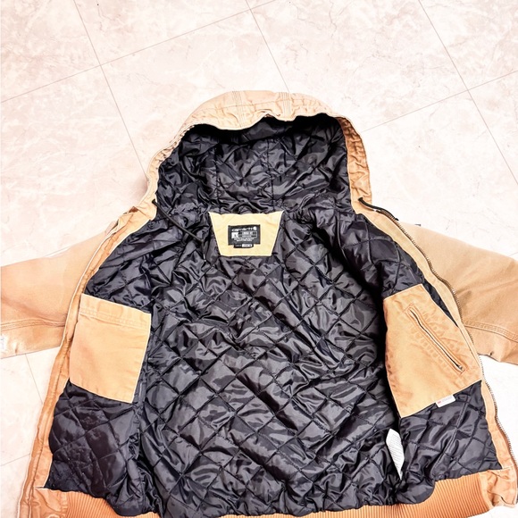 Carhartt Work Jacket Size Small J130 Sandstone Brown Distressed - Picture 11 of 14